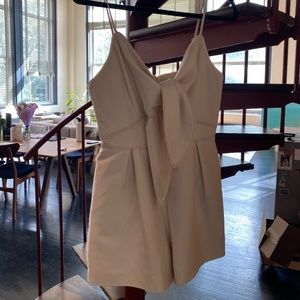 Cream Romper with Bow